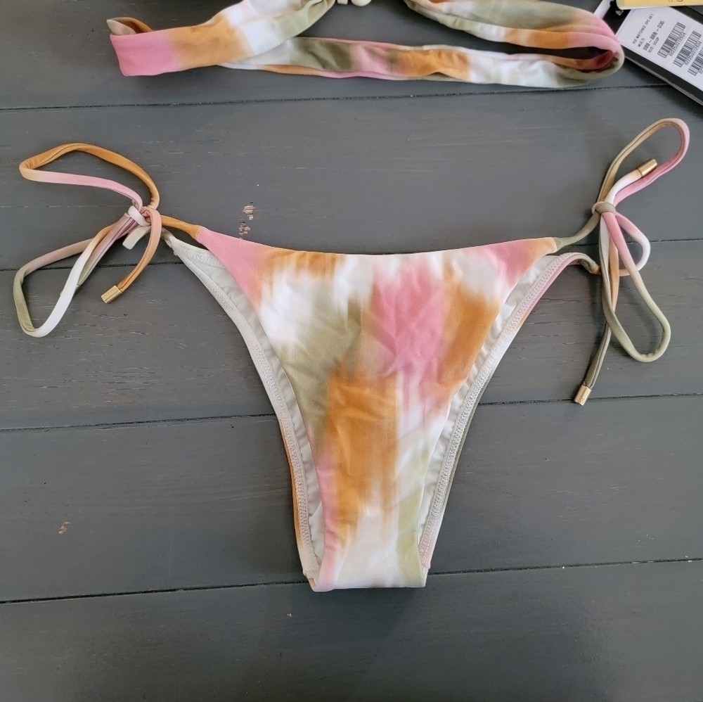 NWT Vix Women Green Duala Zene duala tie side Bikini Swimsuit Bottoms Sz Medium - Picture 9 of 10